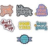 7 Pcs Motivational Phrase Pins Set for Women Men,Positive Enamel Lapel Pin,Inspirational Saying Brooch Pins,Badge Pins for Backpacks Clothing Canvas Bags Hats,Jewelry DIY Accessories