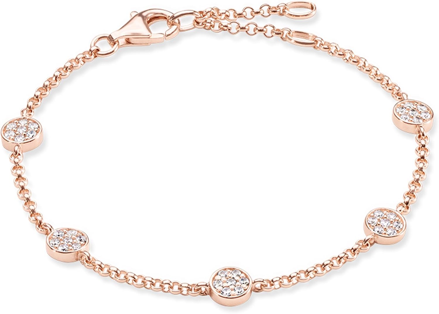 THOMAS SABO Bracelet Cœur En Argent Sterling 925 A1996, 13,00-20,00 Cm, Argent Sterling, Non Applicable
