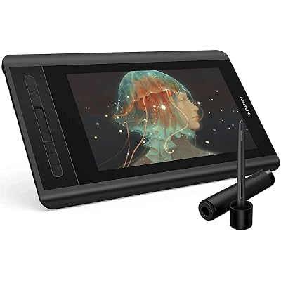 XP-PEN Artist12 11.6 Inch FHD Drawing Monitor Pen Display Graphic Monitor with PN06 Battery-Free Multi-Function Pen Holder and Glove 8192 Pressure Sensitivity