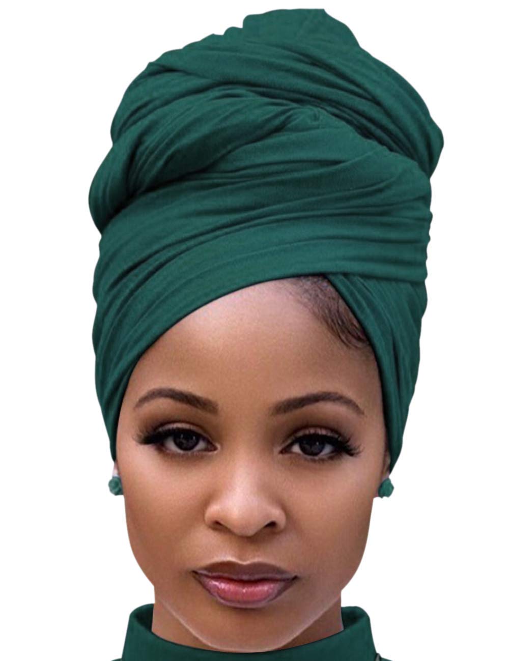 DRESHOW Hair Wrap for Black Women with Natural Hair Large Stretch Soft Edge Scarves for Braids Dreadlocks