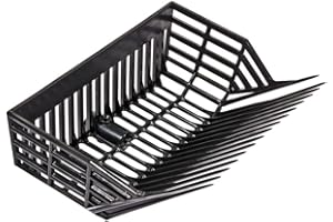 Dura-Tech Big Basket Manure Fork Head Only | Deeper Basket for Larger Loads | 15 Durable Tines | Time Saver | Easy Sifting | Fits Most Handles
