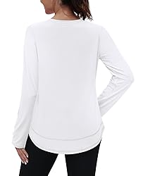 Womens Workout Tops Long Sleeve Swim Shirt Rash