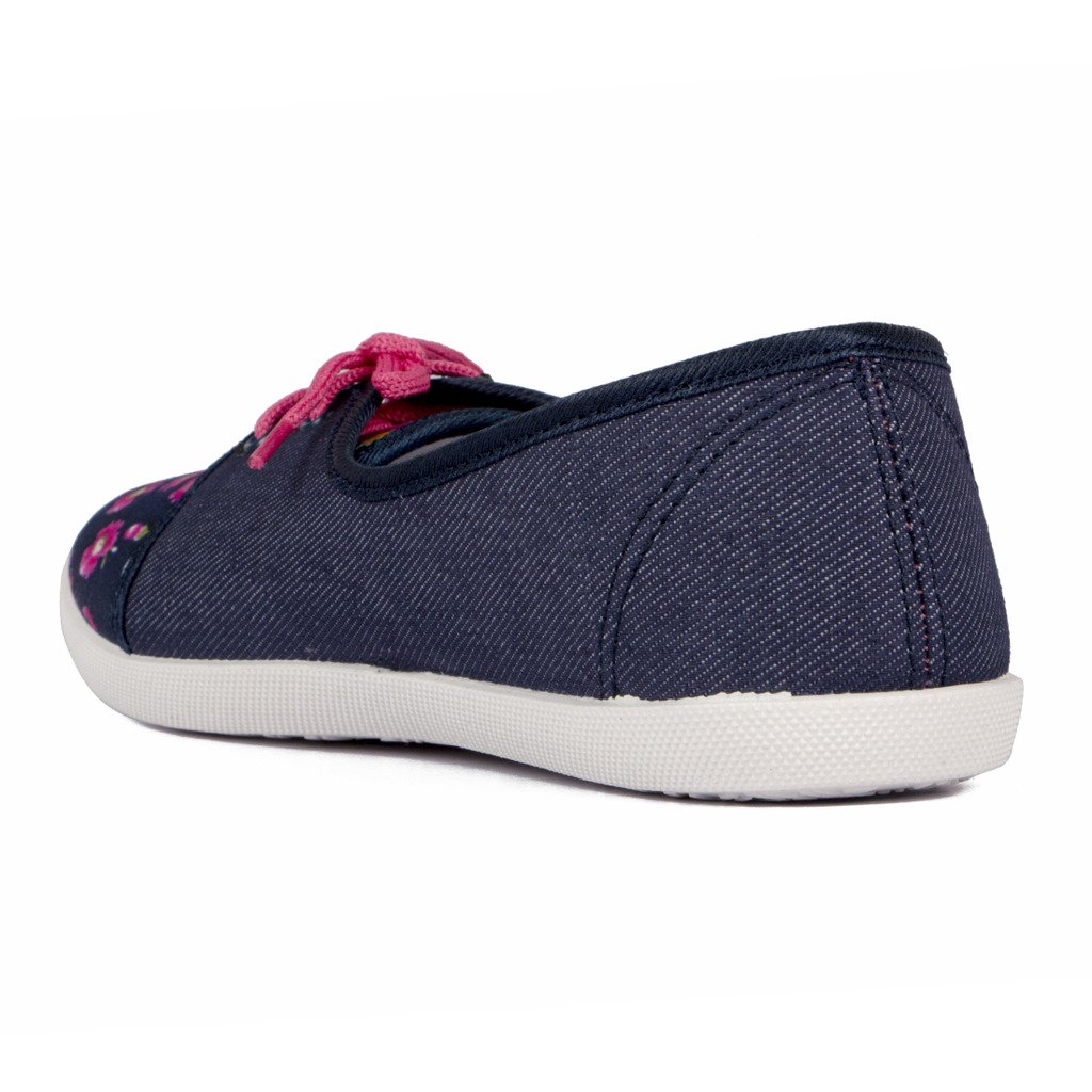 asian shoes lr-82 navy blue pink canvas women shoes
