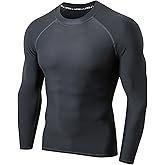 LAFROI Men's Long Sleeve UPF 50+ Sun Protection Shirt Compression BJJ Swim Rash Guard