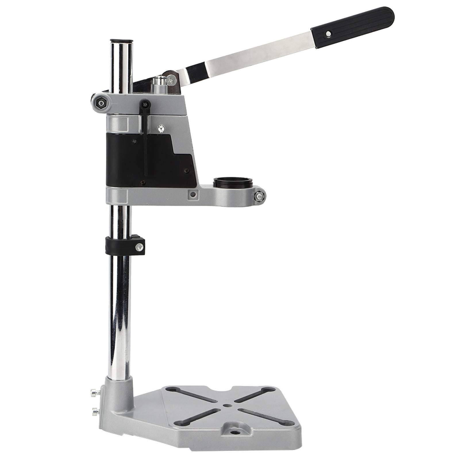 Electric Drill Press Stand Tool, Electric Drill Holder Bracket Aluminum Alloy Electric Drill Bracket Double‑Head for Drilling Holes and Polishing
