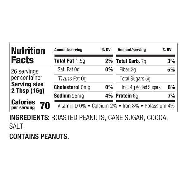 PBFIT 15 OUNCE PEANUT BUTTER POWDER CHOCOLATE FLAVOR, POWDERED PEANUT BUTTER SPREAD FROM REAL ROASTED PEANUTS AND COCOA, 6G OF PROTEIN 7% DV, GLUTEN-FREE, 70 CALORIES, 88% LESS FAT (PACK OF 1)