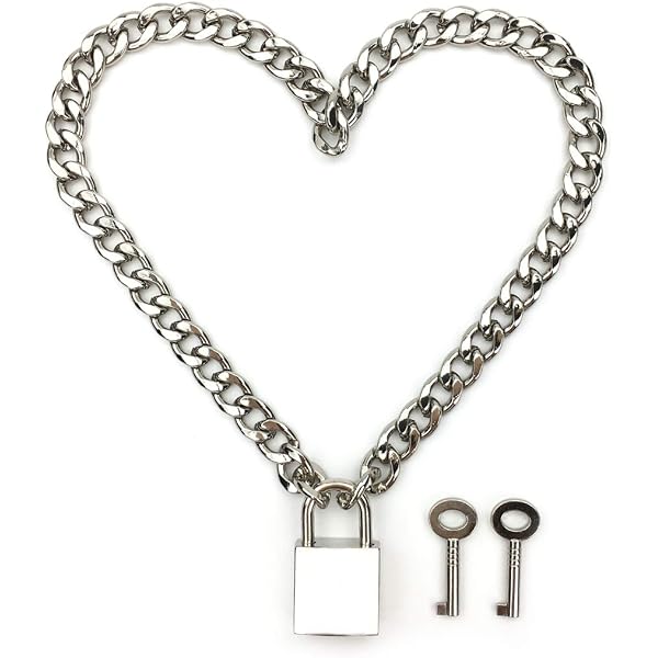 Amazon.com: Padlock Choker Collar Necklace Lover Heart Padlock
