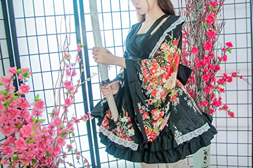 Ainiel Women’s Japanese Style Kimono Dress Flower Printed - Image 5