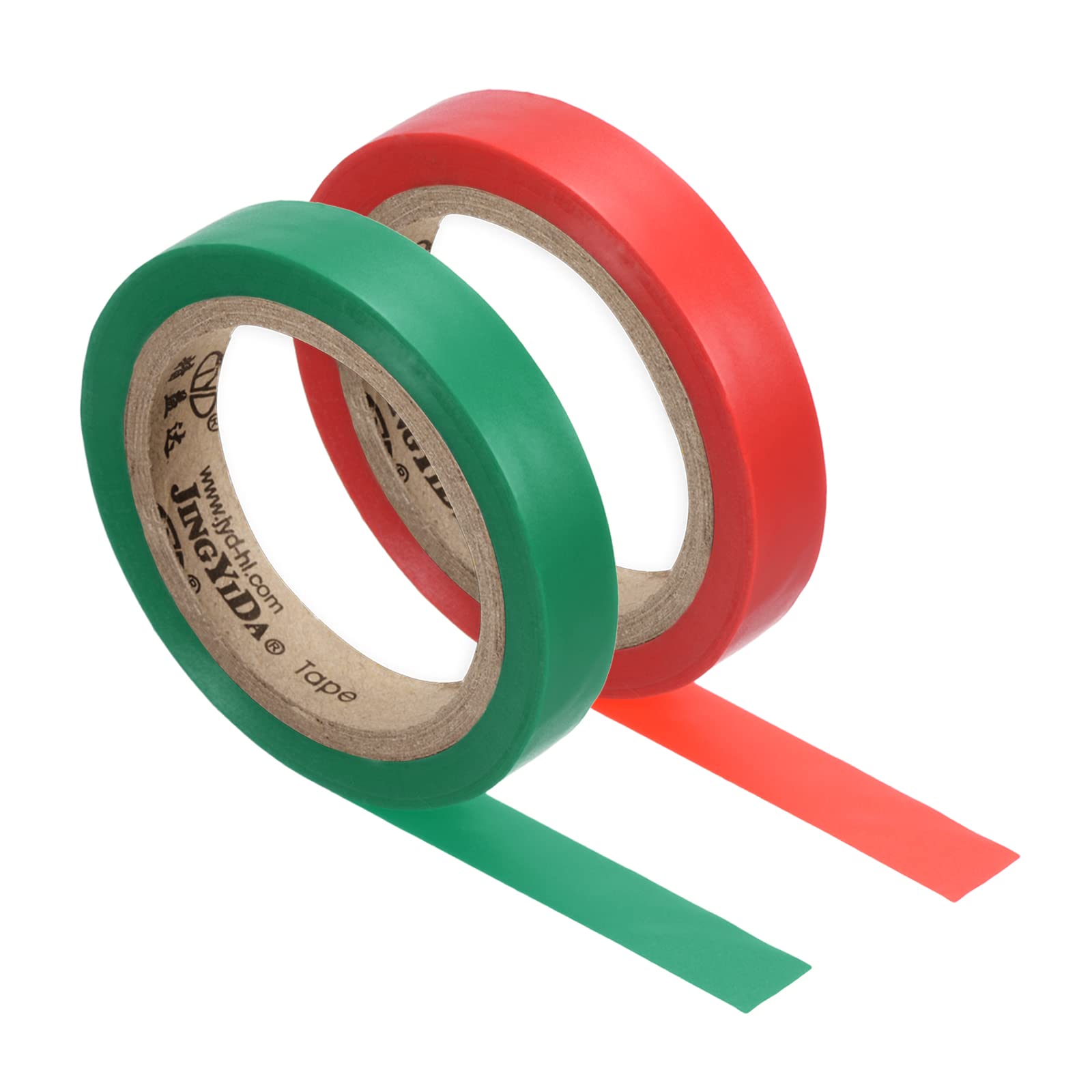 PATIKIL 26Ft Grip Finishing Tape, 2 Pack PVC Racquet Finishing Tapes Racket Accessories Sticky Seal for Tennis Badminton, Red/Green