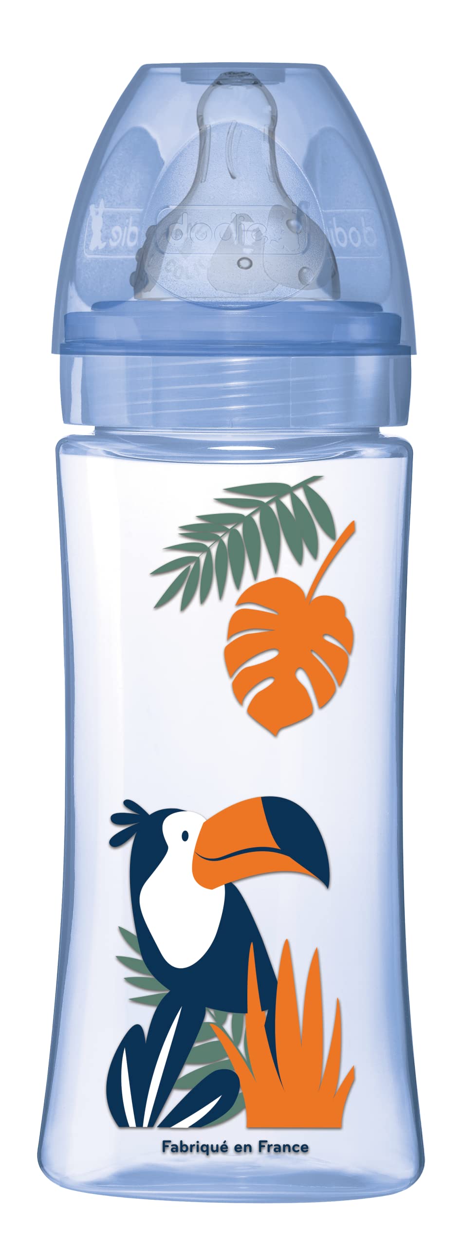 DODIE Anti-Colic Bottle Round Teat 330 ml + 6 Months 3 Speeds Flow 3 – Blue