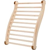 Sauna Backrest Sauna Accessories Wooden Slip-Resistant S-Shape Sauna Chair | Wood Sauna Chair, S-Shape Design, with Non-Slip Pads, providing comfortable support for relaxing in saunas, steam rooms, spas
