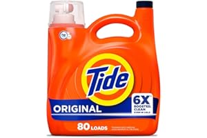 Tide Laundry Detergent Liquid, Original Scent, 80 Loads, 105 FL OZ, Works on 100% of Common Stains, Laundry Soap, Liquid Laundry Detergent