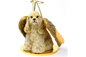 Simply Silver -COCKER SPANIEL (BLONDE) ANGEL DOG CHRISTMAS ORNAMENT HOLIDAY Figurine Statue