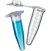 BKMLAB 1.5ml Microcentrifuge Tubes 500PCS, Max. RCF 13,000xg | Centrifuge Test Tubes with Snap Cap for Sample Storage, Small Vials Leak-Proof, PP Material, DNase/RNase Free &amp; Pyrogen Free