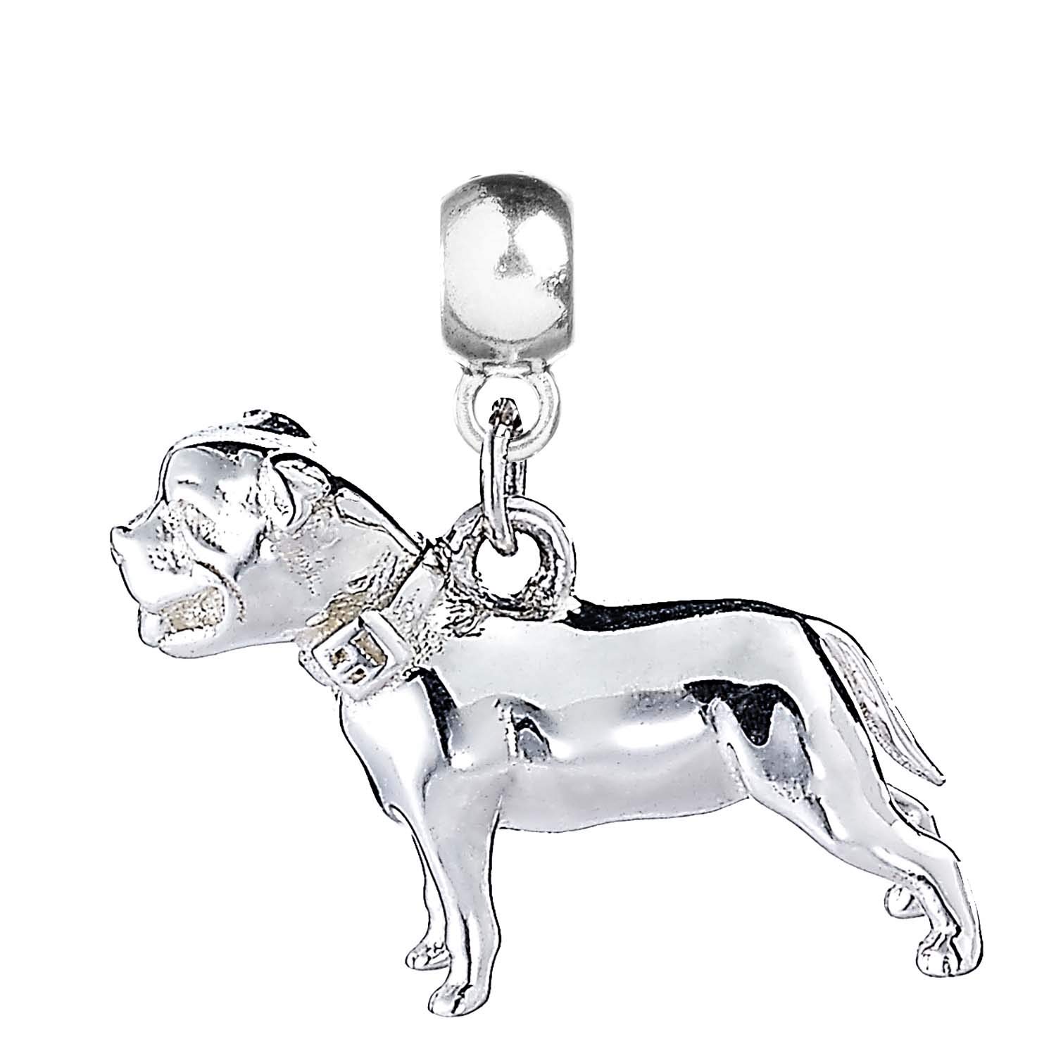 MYLEE London Staffordshire Bull Terrier Sterling Silver Slider Charm ML014-SS