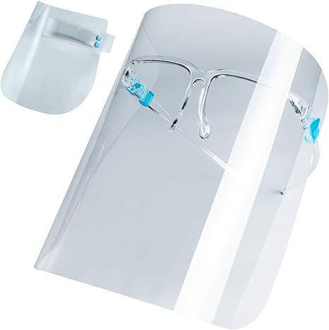 Amazon Co Jp フェイスシールド 50枚 メガネ 業務用 メガネ型 ５０個 セット メガネ フレーム ５０個 シールド ５０枚 おまけつき シールド ５０枚 日本製 フェイスシールド 調節可 1枚 Diy 工具 ガーデン