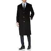 HART SCHAFFNER MARX Men's Single Breasted Overcoat Luxury Wool Full Length Insulated Topcoat (Including Big & Tall)