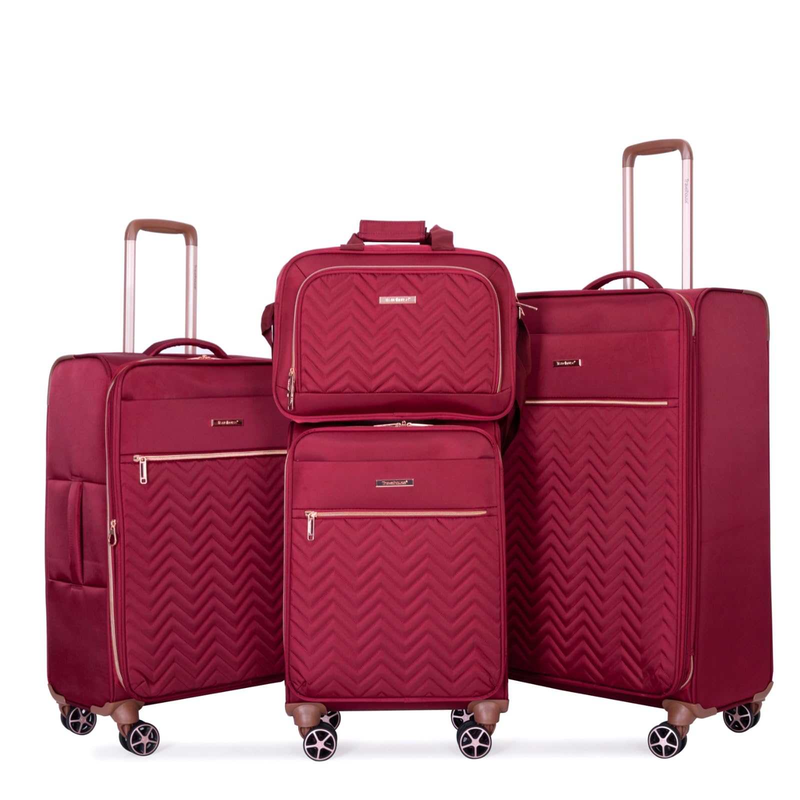 Travelhouse Luggage Set, Softside Suitcase 4-Piece (16/20/24/28 ...