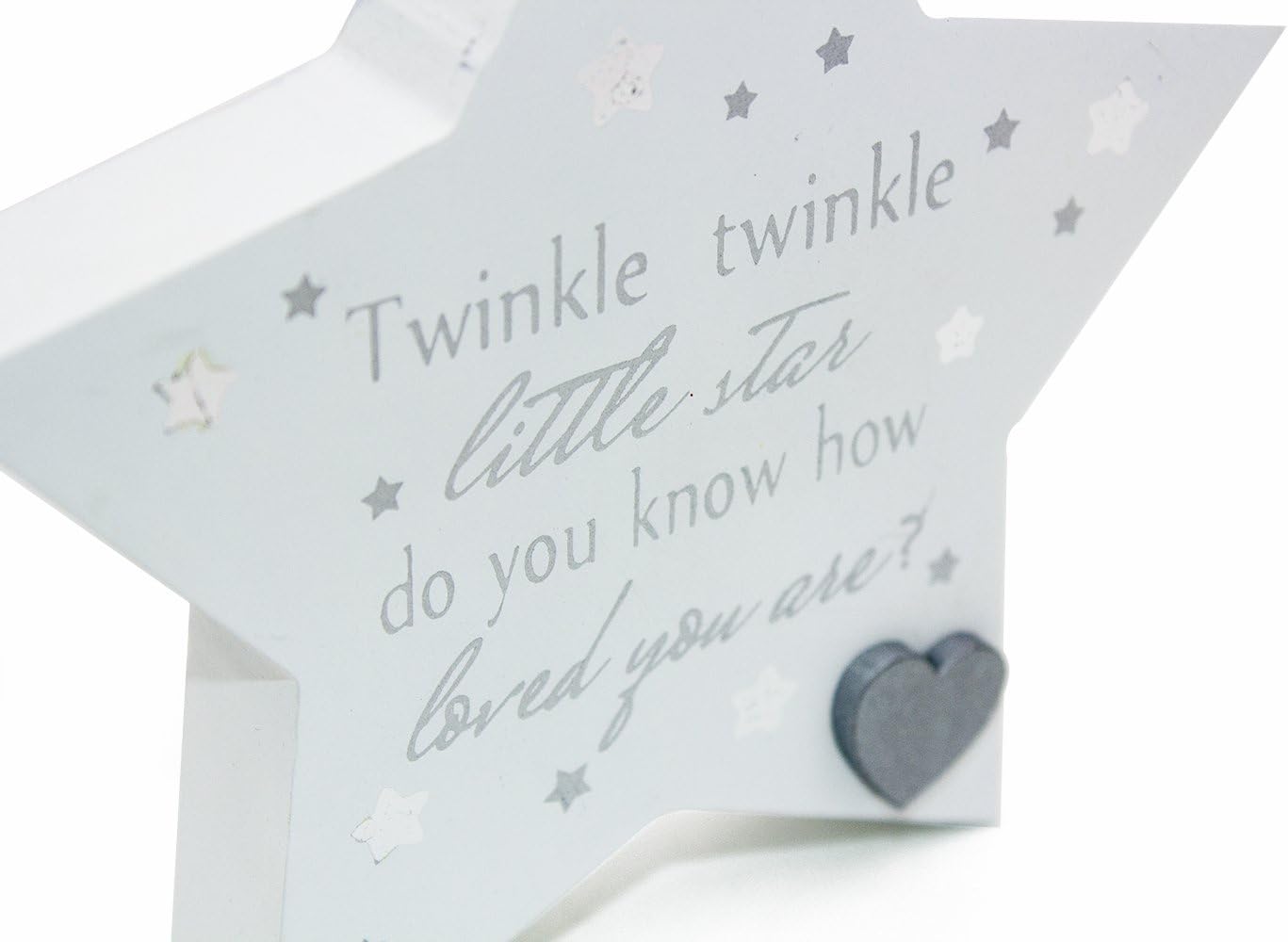 Baby Sentiment Mantel Plaque Twinkle Twinkle Little Star, White, 127 h 137 w 20 d mm - Image 4