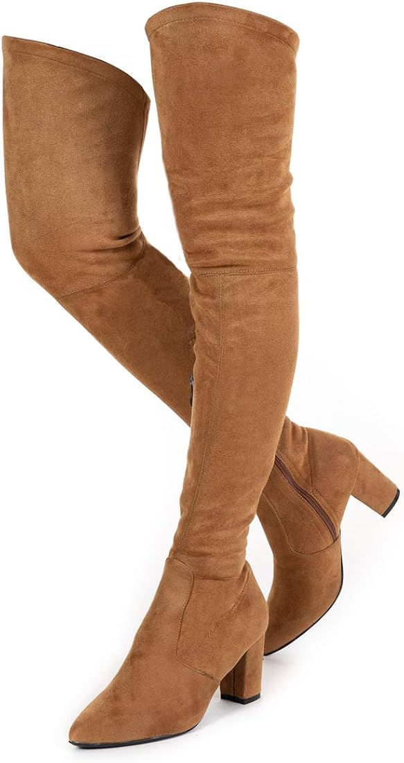  | N.N.G Women Boots Winter Over Knee Long Boots Fashion Boots Heels Autumn Quality Suede Comfort Square Heels US Size | Over-the-Knee