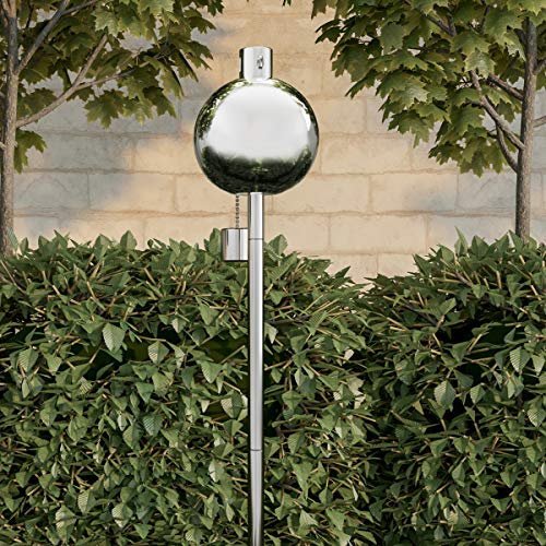 image for Pure Garden 50-219 Outdoor Torch Lamp-45” Patio/Backyard Stainless S