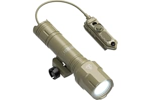 Feyachi WL25 1200 High Lumens Tactical AR Flashlight LED Light with Pressure Switch & Fixed Picatinny Rail Mount, 3 Modes - High/Low/Strobe/No Standalone Lithium Batteries are Sold with The Product