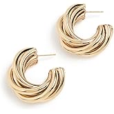 GAS Bijoux Women's Bo Creole Atik Mm O Earrings, Gold, One Size