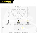 Cressi F1 Frameless Diving Mask Anti-Fog Tempered Glass White view 5