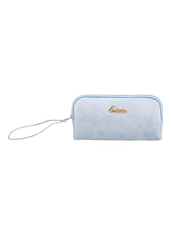 Esbeda Blue Womens Solid PU Synthetic Material Pouch