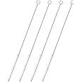 Juvale 4-Pack Metal Straw Cleaner - Extra Long Stainless Steel Brush for Cleaning Reusable Drinking Straws, Water Bottles and Pipes (12 in)
