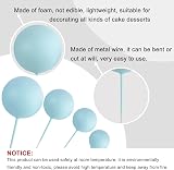 ASTARON 32 Pcs Ball Cake Toppers Foam Balls Blue Gold 4 Sizes 8 Each view 3