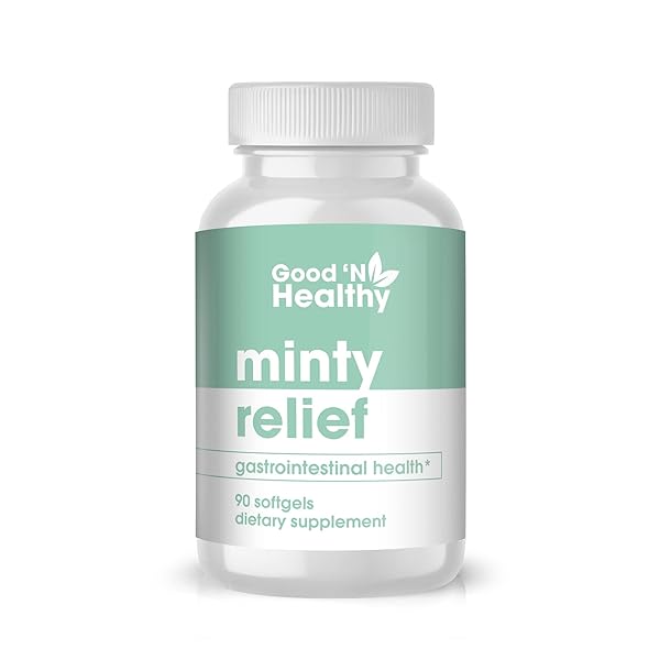 GOOD ‘N HEALTHY MINTY RELIEF PEPPERMINT OIL SOFTGELS, SUPPLEMENT FOR NATURAL DIGESTIVE COMFORT, 3 MONTH SUPPLY