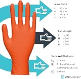 Unigloves PRO.TECT Orange HD Nitrile Gloves Large Box of 100 Powder Free view 6
