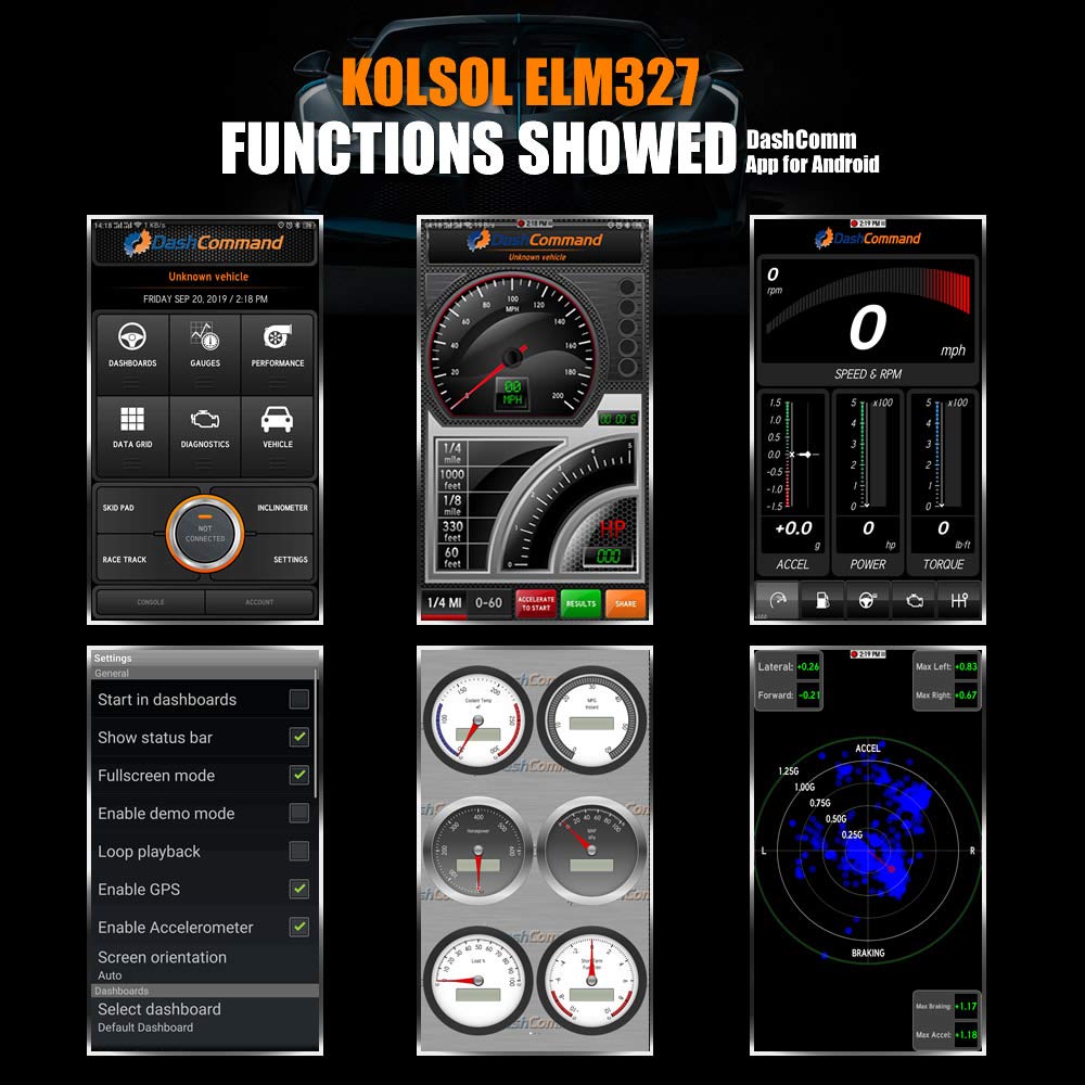 KOLSOL WiFi Car OBD2 Scan Tool ELM327 Code Reader Pro Diagnostic Tool for iPhone iPad & Android with Switch