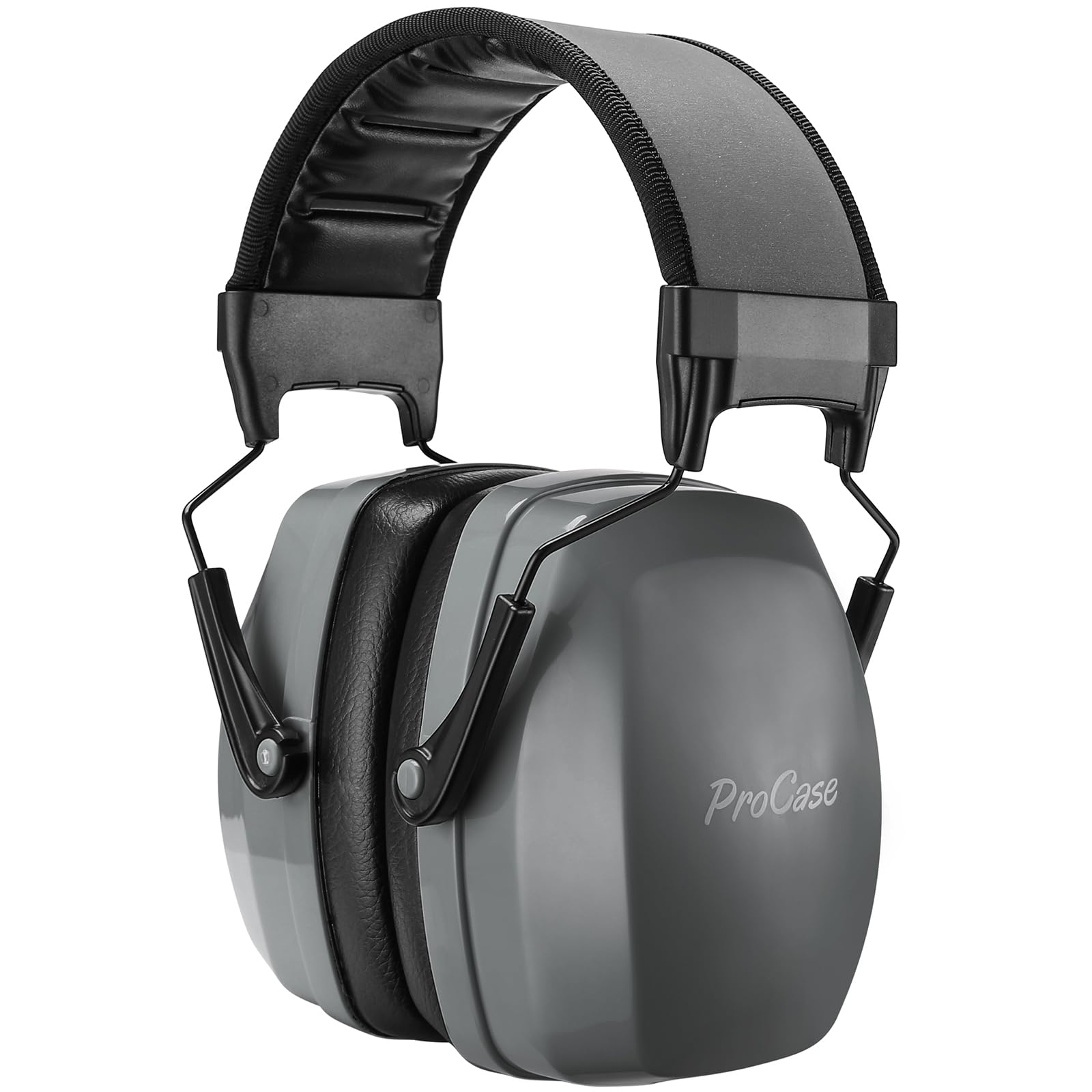 ProCase Ear Defenders Adults, SNR 36dB Professional Hearing Protection Noise Cancelling Headphones Earmuffs with Adjustable Headband for Autism Hunting Shooting Gardening DIY Working -Grey