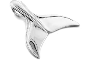 CLADDAGH GOLD 925 Sterling Silver Whale Tail Pendant