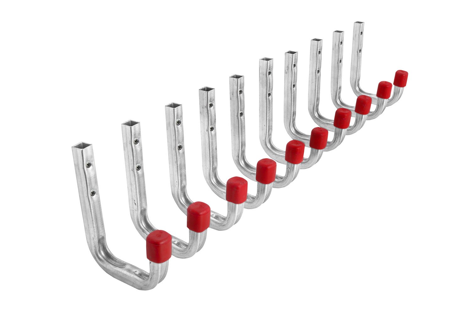 Gedotec Ganchos de Pared para Carga Pesada Hasta 80Kg | Percheros Murales de Acero Galvanizado | Organizador para el Hogar, Tienda, Jardín, Garaje | Resistente en Exterior | 120x80 mm | Paquete de 10