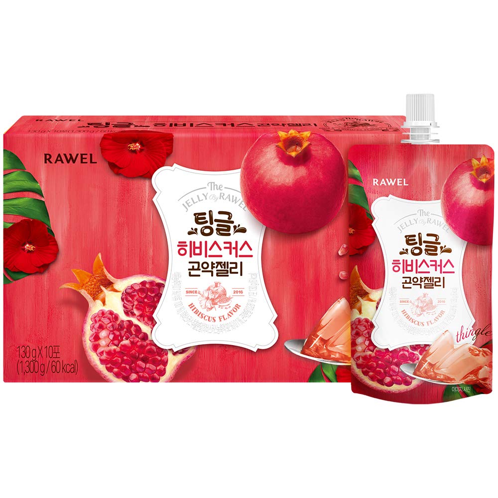 Rawel Delicous Diet Konjac Jelly 1box / 10packs / Dietary Supplement for Weight Loss/Low Calories (Hibiscus & Pomegrante)