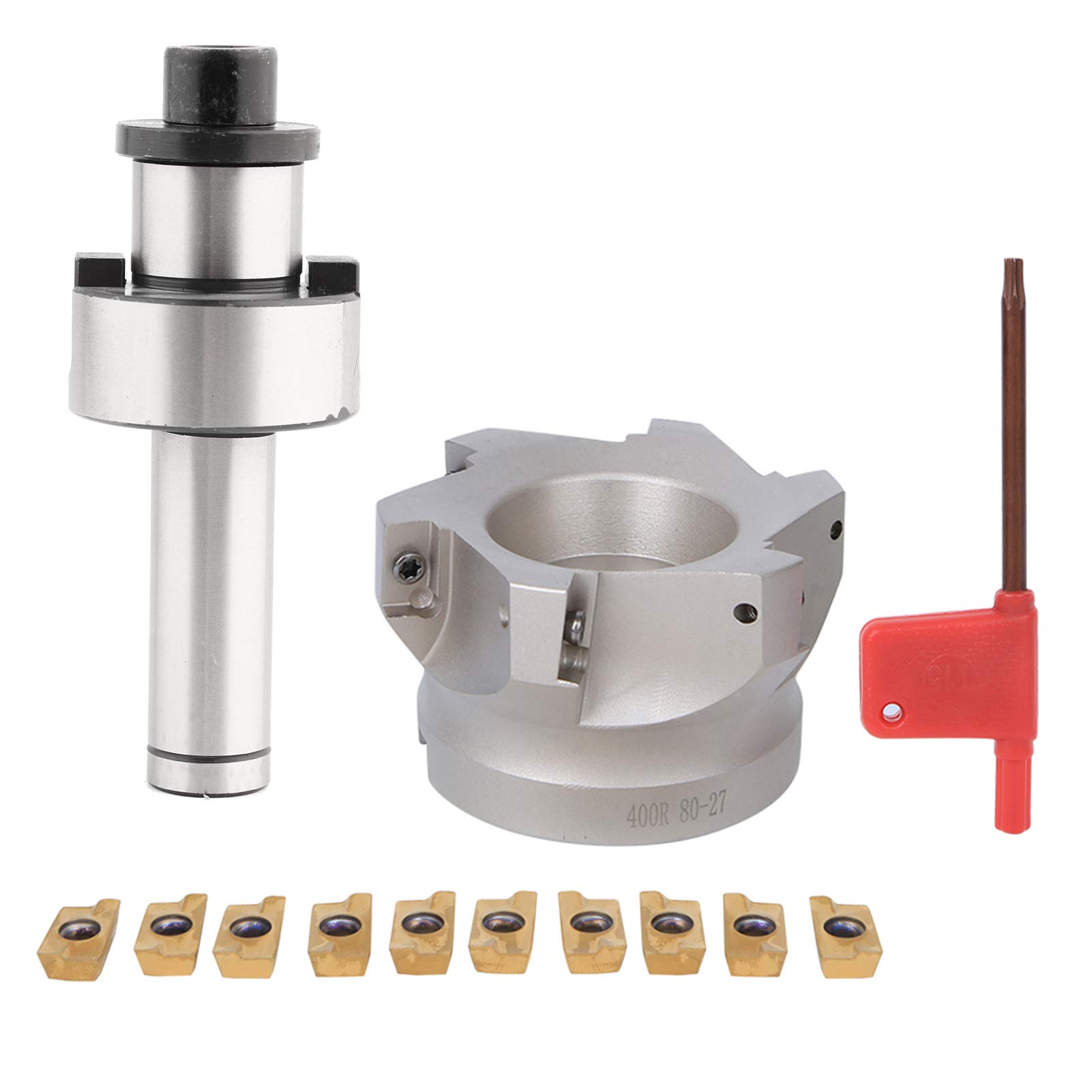 Right Angle Milling Cutter Collet Chuck Holder with Coated Facing Cutter Insert CNC Milling Tool for Precision Machining & Metalworking