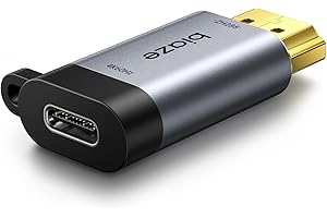biaze USB C Female to HDMI Male Adapter, 4K@60Hz HDMI Converter for Type-C/Thunderbolt 3 Devices, Connect Phones/Tablets/Lapt