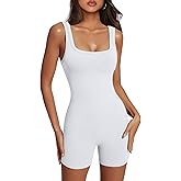 AUTOMET Women's One Piece Jumpsuits Short Bodysuit Workout Rompers Summer Outfits Gym Yoga Beach Fashion Clothes 2026