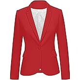 LookbookStore Womens Notched Lapel Pockets Button Work Office Blazer Jacket Suit