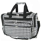 Black Houndstooth Duffle Bag 16-inch