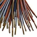 [Hand made 120cm Long Men's Round 3M Reflective Shoealces Shoestrings of Polester With Metallic Head