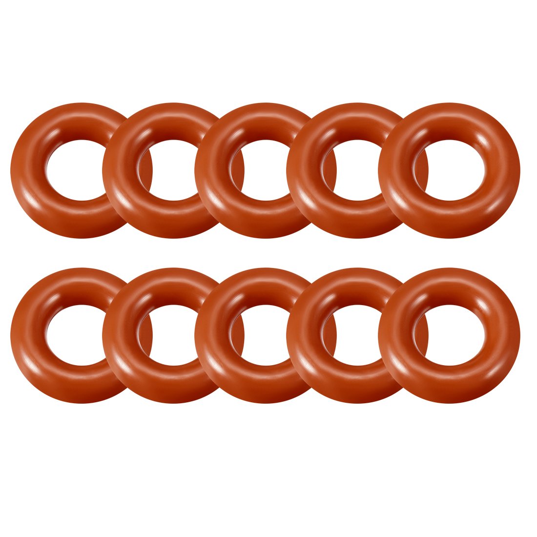 sourcingmap Silicone O-Ring, 12mm OD, 5.8mm ID, 3.1mm Width, VMQ Seal Rings Gasket, Red, Pack of 10