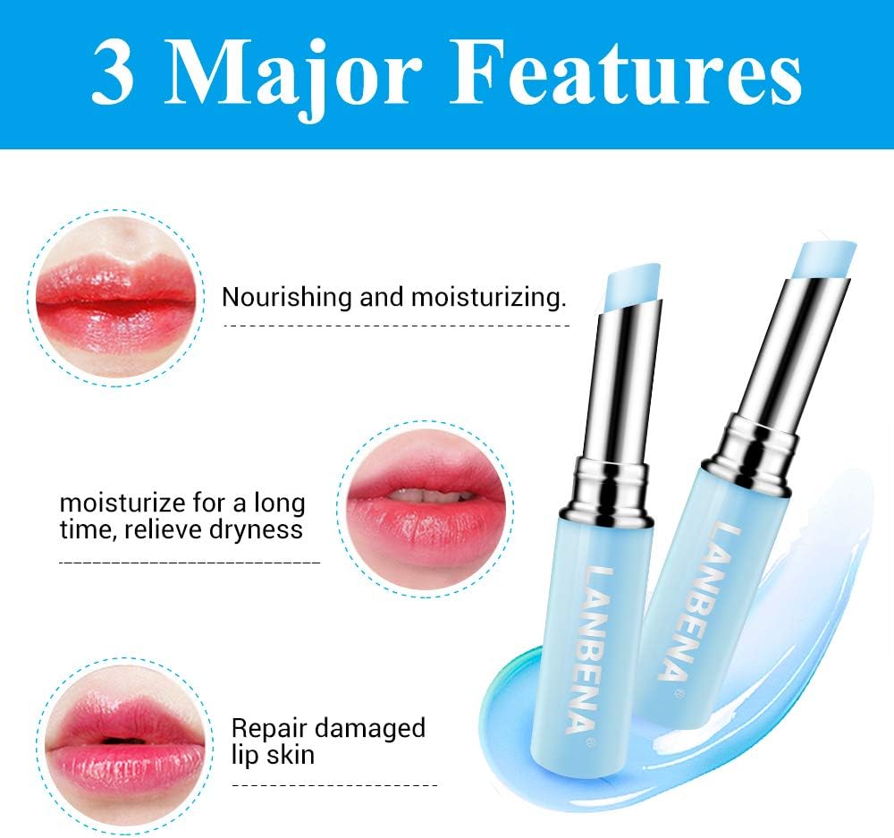 LANBENA Hyaluronic Acid Lip Balm Moisturizing Lips Reduce Fine Lines Relieve Dryness Long-Lasting Protection Nourishing Lip Care : Beauty