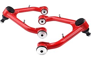 YIZBAP 2PCS Front Upper Control Arms with Ball Joint For 1999-2006 Silverado 1500 Sierra 1500, 2-4" Lift Suspension Kit Control Arms For Avalanche Express Suburban Tahoe Yukon Escalade (Red)