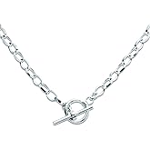 Wellesley Row Choker Necklace Toggle Clasp in Sterling Silver