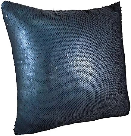 linyangpt Pack Of 1 Throw Pillows Cover Metallic Cyanine Silvery change double color Sequins