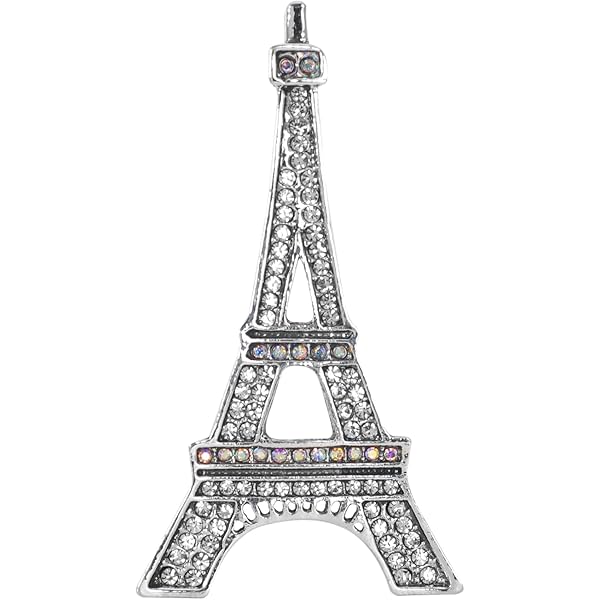 Eiffel Tower Lapel Pin | Parisian Landmark Silver Metal Lapel Pins Men